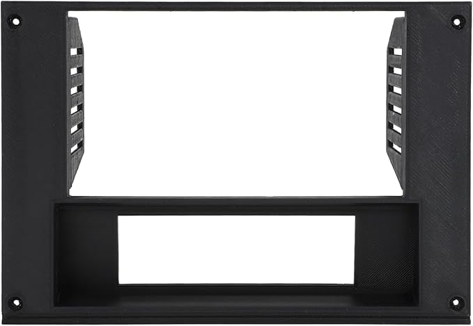 AUTOVIC Radio Bezel Reversed HVAC Controls with Radio Bracket for 3rd Gen Camaro 1982-1992, 3D Printed Double Din Radio Dash Kit Black