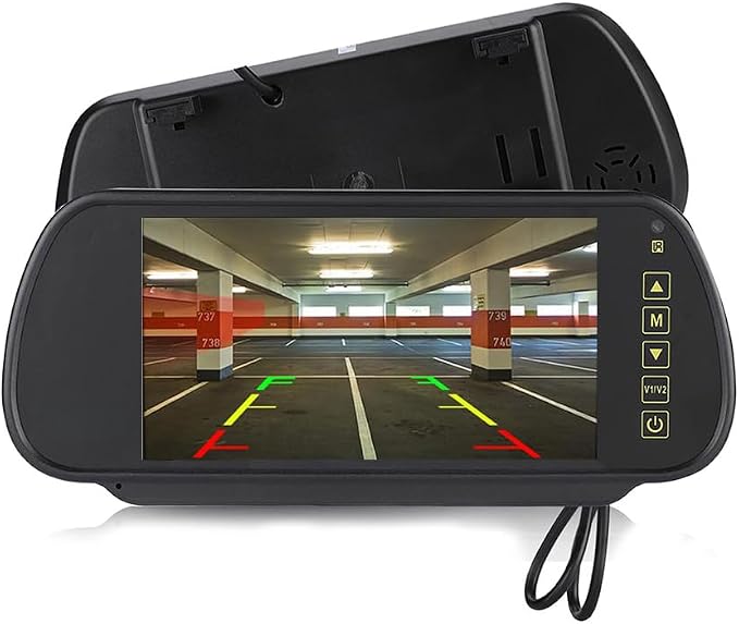 Car Third Roof Top Mount Brake Lamp Light Rear View Reverse Camera,for Benz Sprinter W906 VW Crafter Multivan Caravelle T6 Transporter/Transit/Caravan/Master AA/ohnmobi (with 7-inch Rearse Mirror)