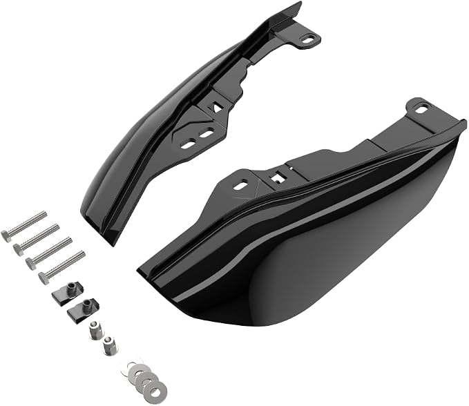 Advanblack 2025 RG Mid Frame Air Deflectors Compatible for Harley Touring Street Glide, Road King, Electra Glide, 2009-2025 (Midnight Firestorm)