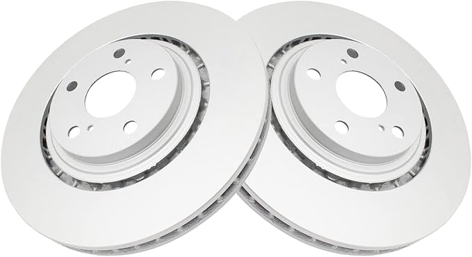 TRQ Front Brake Rotors Set Vented Premium G-Coated Compatible with 2015-2017 Lexus NX200t 2018-2021 NX300 2015-2021 NX300h 2010-2015 RX350 RX450h 2008-2019 Toyota Highlander 2011-2020 Sienna