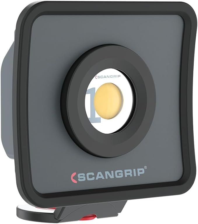 SCANGRIP NOVA MINI, Rechargeable Handheld COB LED Floodlight, 1000 Lumen, Ergonomic SMART GRIP 4-in-1 system, Compact, Strong Built-in Magnet, Belt Clip, Stepless Dimmer, Waterproof (IP65)