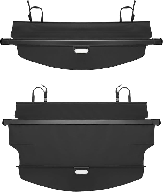 Powerty Retractable Cargo Cover for Cadillac XT5 2020-2023, Canvas Texture Trunk Cover Privacy Screen Rear Security Shade for XT5 Accessories