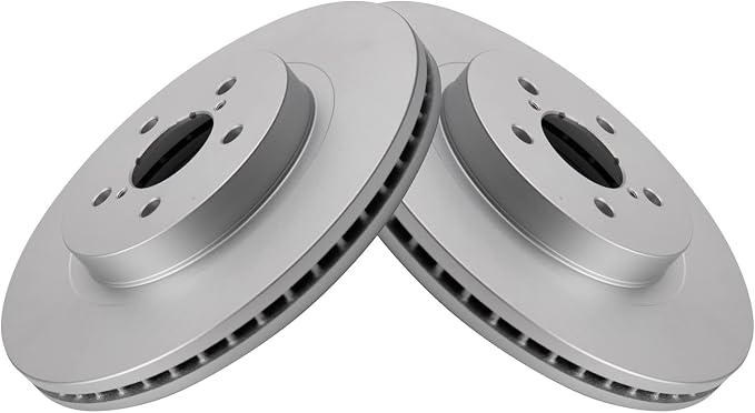 TRQ Front Brake Rotor Set G Coated Vented Compatible with 2018-2023 Subaru Crosstrek 2017-2023 Impreza