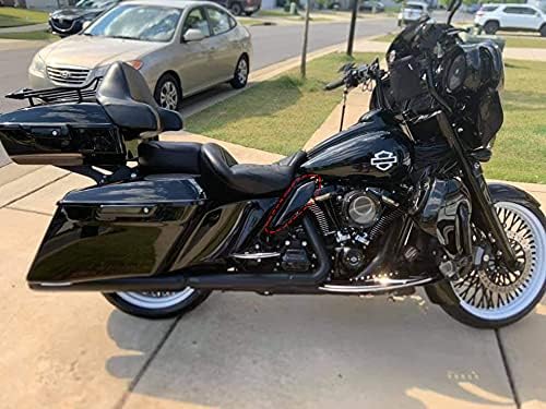 Advanblack 2024 RG Mid Frame Air Deflectors Compatible for Harley Touring Street Glide, Road King, Electra Glide, 2009-2025(Industrial Gray Denim)