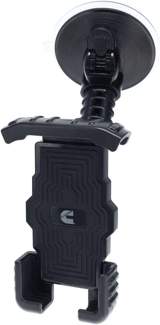 Cummins Windshield Phone Mount CMNWSPH - Suction Cup Phone Holder for Car or Truck Window or Dash Universal Fit - Black