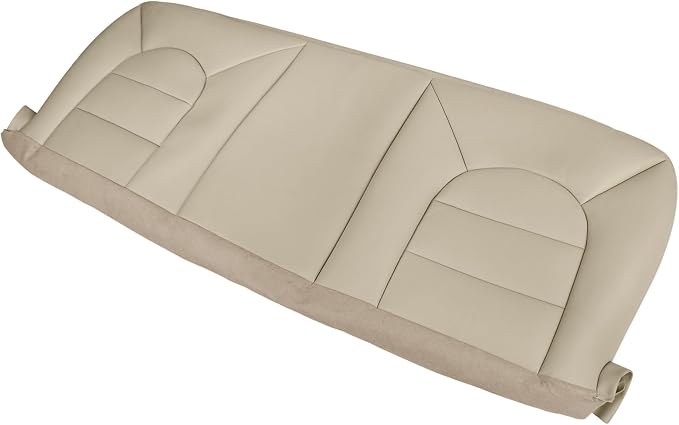 MOTOALL New Rear Bench Bottom Leather Cover Tan 2000 for Ford F250 F350 F450 F550 Lariat