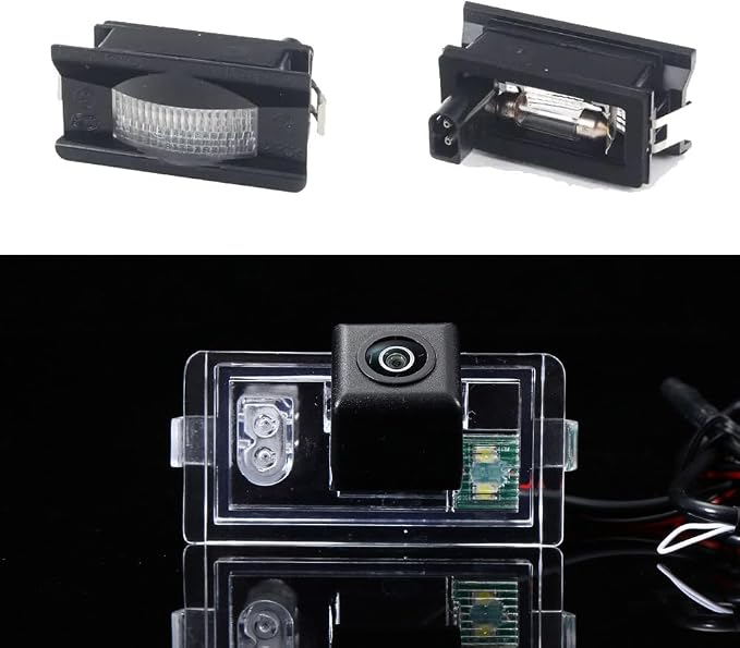 HD Backup Camera for Car, Waterproof Rear-View License Plate Reverse Parking Camera, for BMW 7er E38 725tds 728i 730d 730i 735i 740d 740i 750i/5er E34 M5 Touring 518g 518i 520i 525i 530i 540i