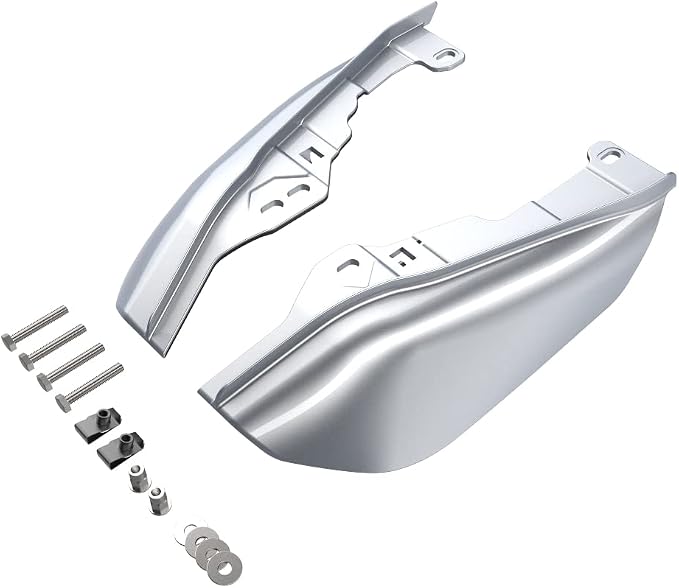 Advanblack 2024 RG Mid Frame Air Deflectors Compatible for Harley Touring Street Glide, Road King, Electra Glide, 2009-2025(Barracuda Silver)