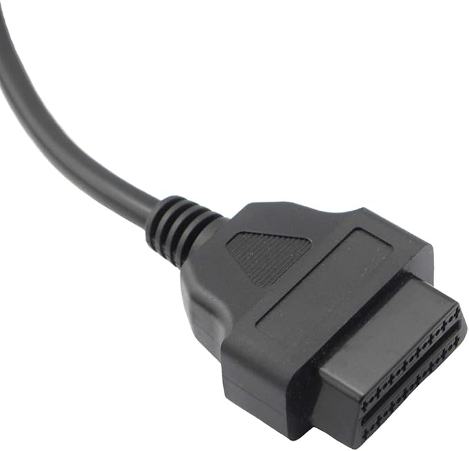 iKKEGOL Pack of 4 Right Angle Universal OBD2 OBD II 16 Pin Splitter Y Open Cable, J1962 1 Male to 2 Female Connector with Underdash Mount Bracket 50cm/20
