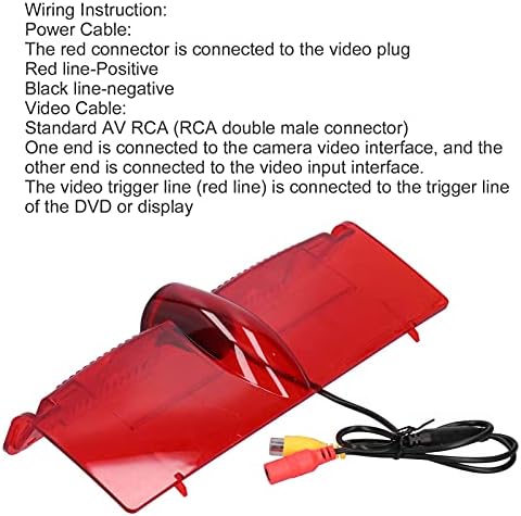 Backup Camera, Easy Installation HD Video Safety Rear View Camera System Third Brake Light Mounted for SUVs Trucks Crossovers Drivers Fleet Parking Reversing