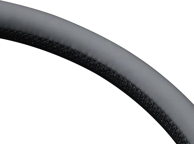 MEWANT Hand Stitch Steering Wheel Cover for Chevy Silverado 1500 Blazer Suburban Tahoe Faux Leather Steering Wheel Wrap