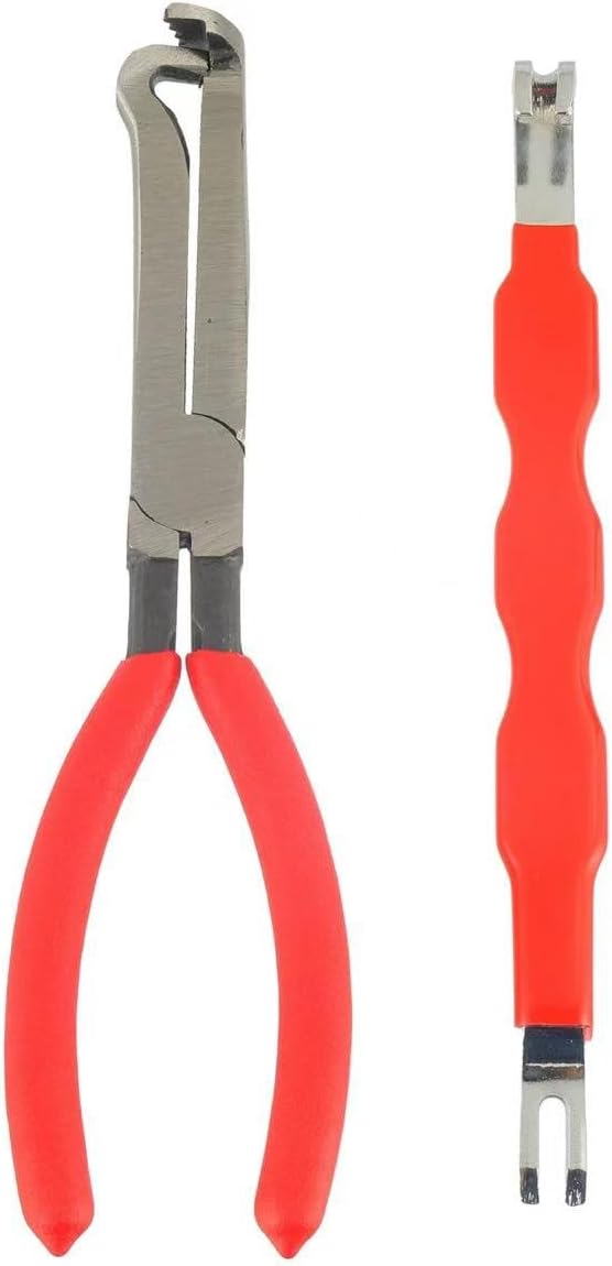 2 PCS Electrical Disconnect Pliers for Cars, Straight Automotive Electrical Connector Pliers and Electrical Connector Separator Tool