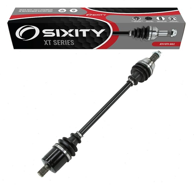 Sixity XT Front Left CV Axle for Polaris Brutus + Cab HD HDPTO LE Ranger | 1000 EPS Premium 570 Full-Size XP 900-5 Crew 900-6 900 Bronze Mist Browning High Lifter Edition Hunter
