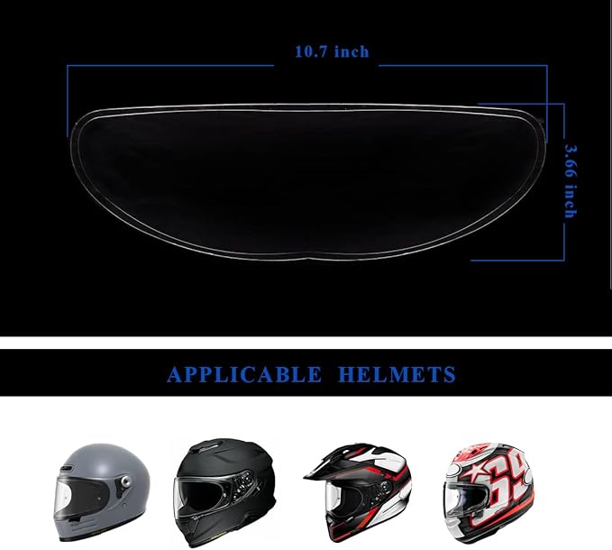 Motorcycle Helmet Visor Anti Fog Film - Helmet Face Shield Anti-fog Insert Fog-resistant Clear Visor for Riding in Humid Cold Weather,Easy to Install,No Glue Residue Left,Long-Term Effects,Ride Safe