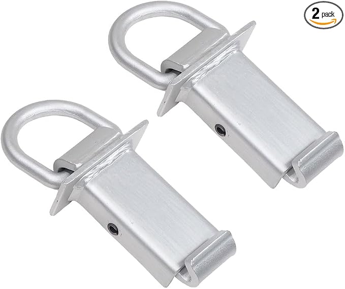 Mytee Products 2 Pack 5/8 Inch Stake Pocket D Rings w/Outward Protruding Design, 18000 lbs | Adjustable Trailer Stake Pocket Tie Down Utility for Flatbed Trucks & Trailer w/Hitch Pin