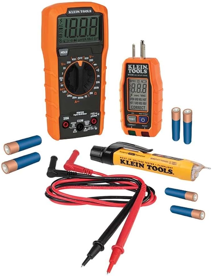 Klein Tools Premium Electrical Test Kit with Circuit Breaker Finder Accessories