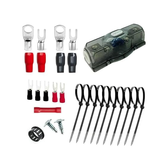 4 Gauge CCA Amplifier Installation Wiring Kit 1000W Power Handling Complete Amp Wire Kit for High-Performance Car Audio Systems, Delivers Clear Power to Subwoofers, Speakers, and Head Units AGAK4