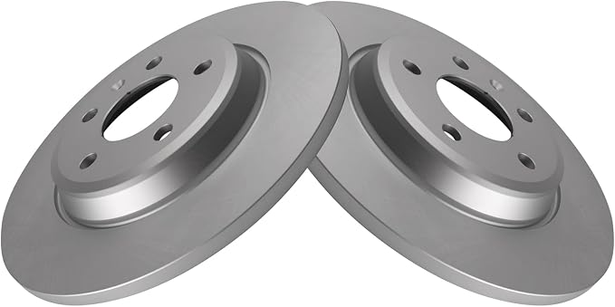 TRQ Rear Brake Rotor Set G Coated Solid Compatible with 2008-2020 Audi A4 2009-2017 Q5 2008-2016 A5 2013-2016 allroad 2012-2013 A6 2012-2013 A7 Quattro 2021-2023 A4 Quattro 2021-2022 A5 Sportback