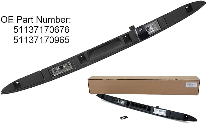 HD trunk handle reversing camera Color camera parking camera reartraction system parking aid replacement for BMW X5 E53 3.0d 3.4i 4.6is 4.8is （Oe No.51137170676/51137170965）