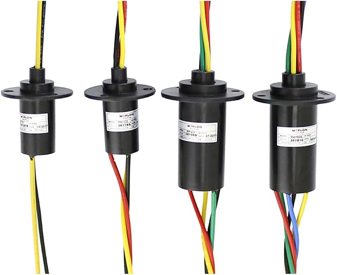 Taidacent 3 Wires 4 Wires 5A 10A 15A 30A Electrical Slip Ring Collector Ring Rotary Electrical Contact Joint Rotary Connector Commutator (5 Wires 30A Diameter 31mm)