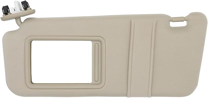 NHILES Left Driver Side Sun Visor Fits for Toyota Camry 2007 2008 2009 2010 2011 Replacement Sun Shade with Light # 74320-33F00-E0 (Beige)