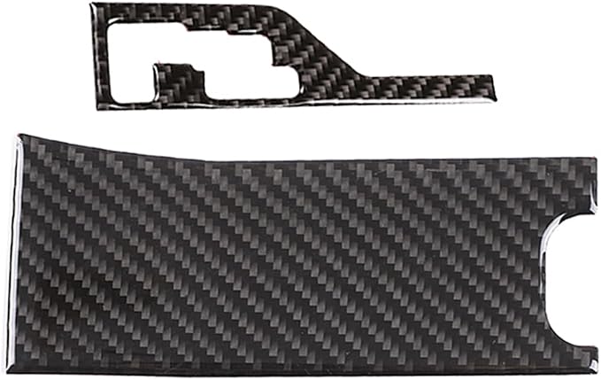 Soft Carbon Fiber Car Center Console Gear Shift Panel Decorative Stickers,for Toyota Tacoma 2016-2020,2PCS (Black)