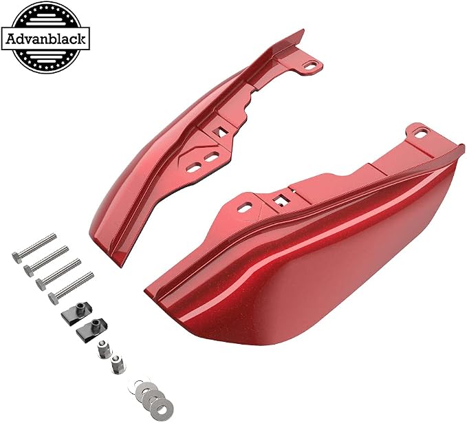 Advanblack 2024 RG Mid Frame Air Deflectors Compatible for Harley Touring Street Glide, Road King, Electra Glide, 2009-2025(Ember Red Sunglo)