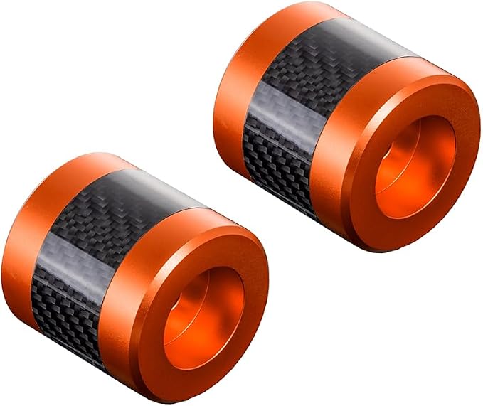 Advanblack Protek Machined CNC Alumium with Carbon Fiber Inlay Crash Bar Slider (Orange CNC w/Carbon Inlay)