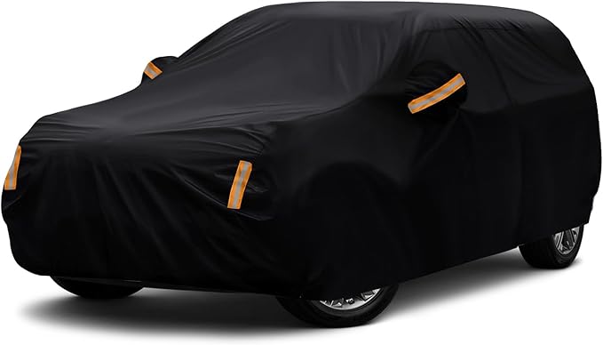 SUV Car Cover All Weather Waterproof Fit for Ford Explorer,Toyota Highlander,Jeep Grand Cherokee,Dodge Durango,Honda Pilot,Hyundai Palisade,Lexus RX for Automobiles Universal Fit SUV Up to 201"
