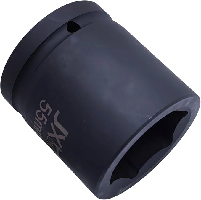 1-1/2" Drive Impact Socket, 6-Point, Heat Treated Cr-Mo Steel – Heavy Duty for Hydraulic Impact Wrench (55mm)