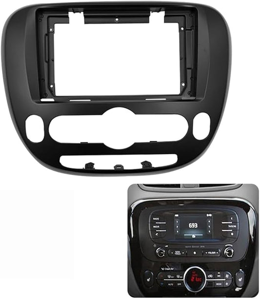 9'' Car Radio Stereo Dash Fascia Frame Bezel Panel Trim for Kia Soul 2014 15 16 17 18 19 Mount Kit B