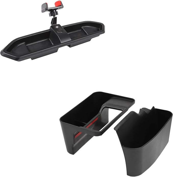 CheroCar Dash Multi-Mount Phone Holder Stoage Tray Cellphone System Kit & Gear Shift Storage Box for or 2018-2022 Jeep Wrangler JL, fits for 2020-2022 Jeep Gladiator JT