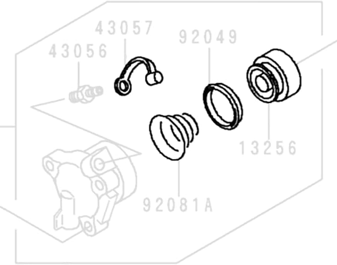 RW 0108-008/100 Clutch Slave Cylinder Piston & Slave Cylinder Rebuild Repair Parts Kit Compatible with Kawasaki