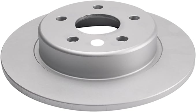 TRQ Rear Brake Rotor Set G Coated Solid Compatible with 2017-2023 Chevrolet Bolt EV 2022-2023 Bolt EUV 2016-2019 Cruze Volt