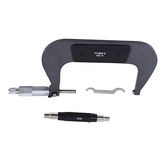 4-5 in Precision Outside Micrometer W/Box, Accuracy 0.0001 in, Professional Grade Precision Machinist Tool