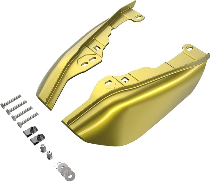 Advanblack 2024 RG Mid Frame Air Deflectors Compatible for Harley Touring Street Glide, Road King, Electra Glide, 2009-2025(Eegle Eye Yellow)