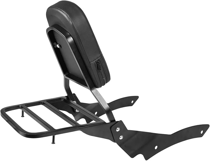 Passenger Backrest Sissy Bar with Luggage Rack Compatible with for 1996-2017 Yamaha Vstar 650 400 Custom 1997-2017 Dragstar 650 400 Custom Motorcycle Detachable Rear Sissy Bar Backrest