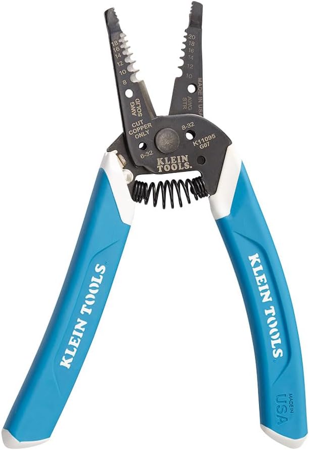 Klein Tools Diagonal Cutters, Wire Stripper and Cutter Tool Bundle - 8 Inch Pliers Cut ACSR, Screws, Nails and Hardened Wire - Stripper for 8-18 AWG Solid and 10-20 AWG Stranded Wire