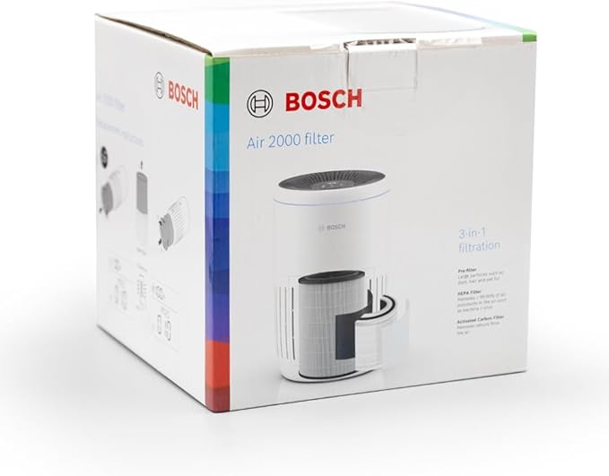 BOSCH Air 2000 Air Purifier Replacement Filter, 3-In-1 Filter, Activated Carbon