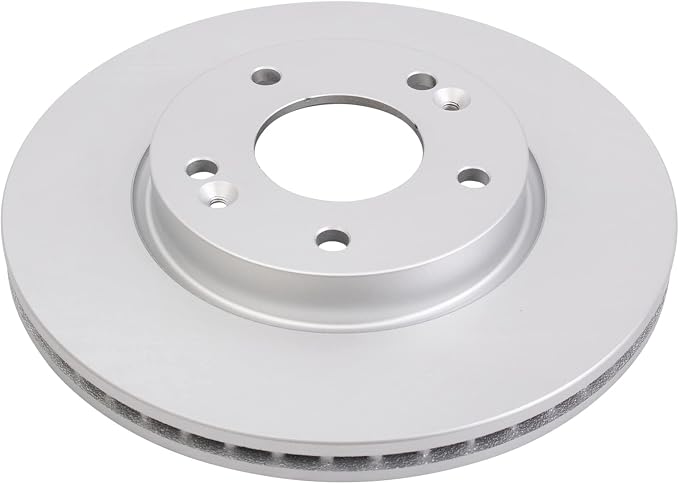 TRQ Front Brake Rotor Set G Coated Vented Compatible with 2011-2023 Hyundai Elantra Elantra Coupe GT Kona Veloster Venue 2014-2024 Kia Forte Forte Koup Forte5 Seltos Soul