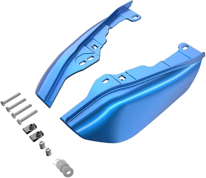 Advanblack 2024 RG Mid Frame Air Deflectors Compatible for Harley Touring Street Glide, Road King, Electra Glide, 2009-2025(Electric Blue)