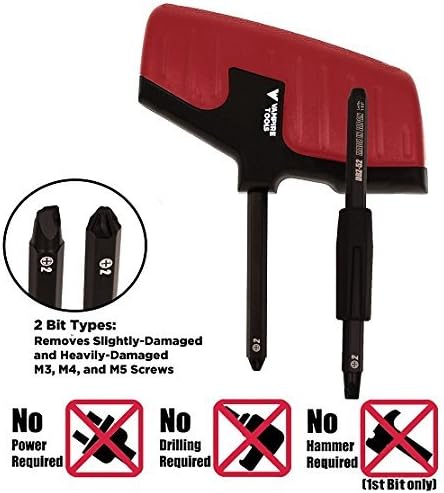 VamPLIERS 6.25" Screw Extraction Pliers + Vampire Tools' Recessed Screw Extractor with 2-in-1 Bit Set