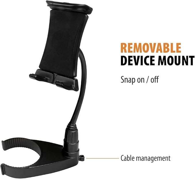 ToughTested TNT Tough N' Thirsty Mega XL Cupholder & Device Mount | Expands to Fit 1.2L Bottles | Adjustable 9" Gooseneck Arm for Phones, Tablets, GPS | Heavy-Duty Vehicle Accessory