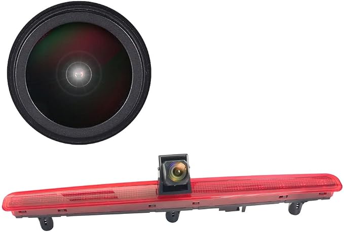 Caros HD 1280x720 Pixels 1000 TV Lines 3rd Brake Light Reversing Camera lamp Parking Replacement for VW T5 Bus Transporter Multivan Caravelle Business with Tailgate Third 2003-2015 Bj