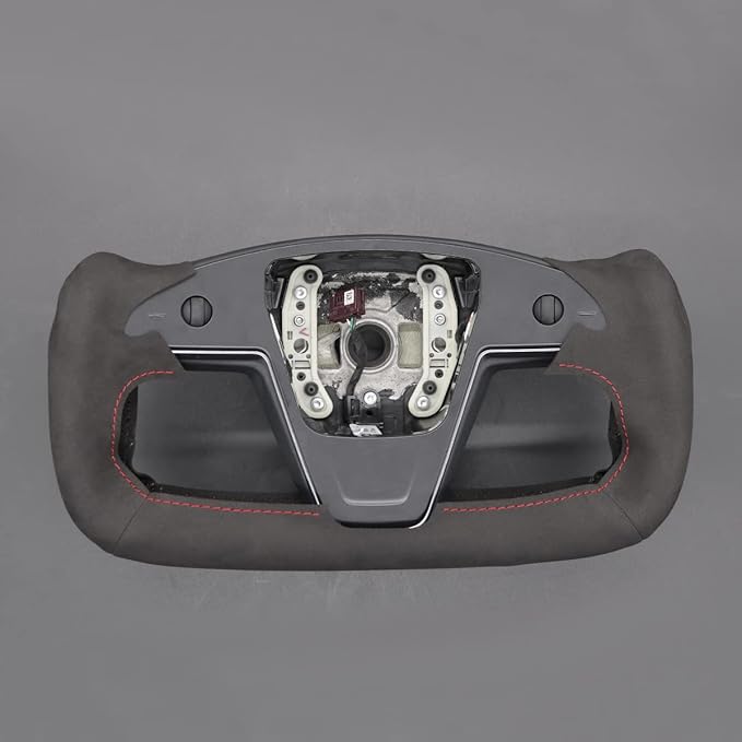 MEWANT Stitching Steering Wheel Cover for Tesla Model S Yoke Model X Tesla Yoke Steering Wheel Wrap Model S Accessories