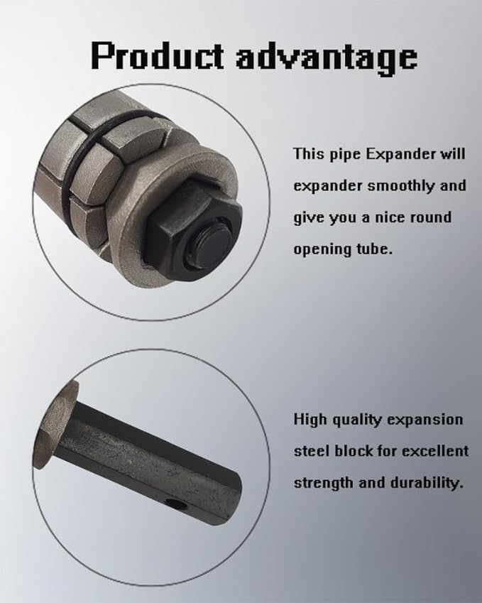 1/18'' to 3-1/2'' Exhaust Pipe Expander Tool, Tail Pipe Spreader Kit Compatible with Most Vehicles and Trucks