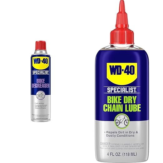 WD-40 Specialist Bike Degreaser & Dry Chain Lube Bundle (10 OZ, 4 OZ)