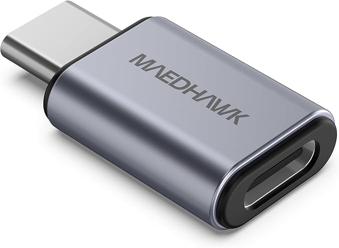 MaedHawk Bypass 2.0 Motorcycle CarPlay Bluetooth Headset Adapter with Passthrough USB-C Charging Port (Grey)
