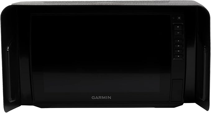 BerleyPro Garmin Fish Finder Visor — Sun Cover & Glare Reduction — Fits Echomap UHD/UHD2/Ultra, GPSMAP, Striker, Echomap Chirp & More — CNC Machined ASA Plastic
