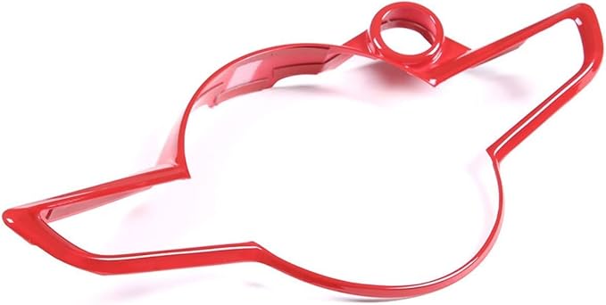TOYCIDFG Car Steering Wheel Frame Trim Cover Compatible with Alfa Romeo Giulia Stelvio 2020 2021 2022 Interior Accessories ABS Inner Decoration (Sport Red)